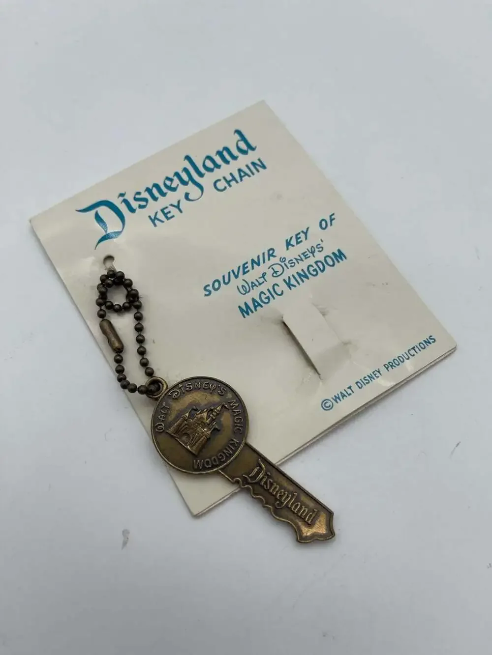 Vintage 1959 Disneyland Souvenir Key Chain - Distinguished Visitor of Magic King